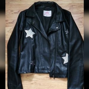 Justice faux leather jacket